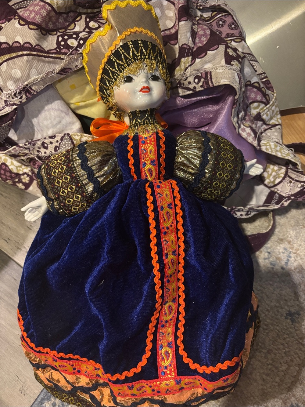 Handcrafted Russian porcelain doll